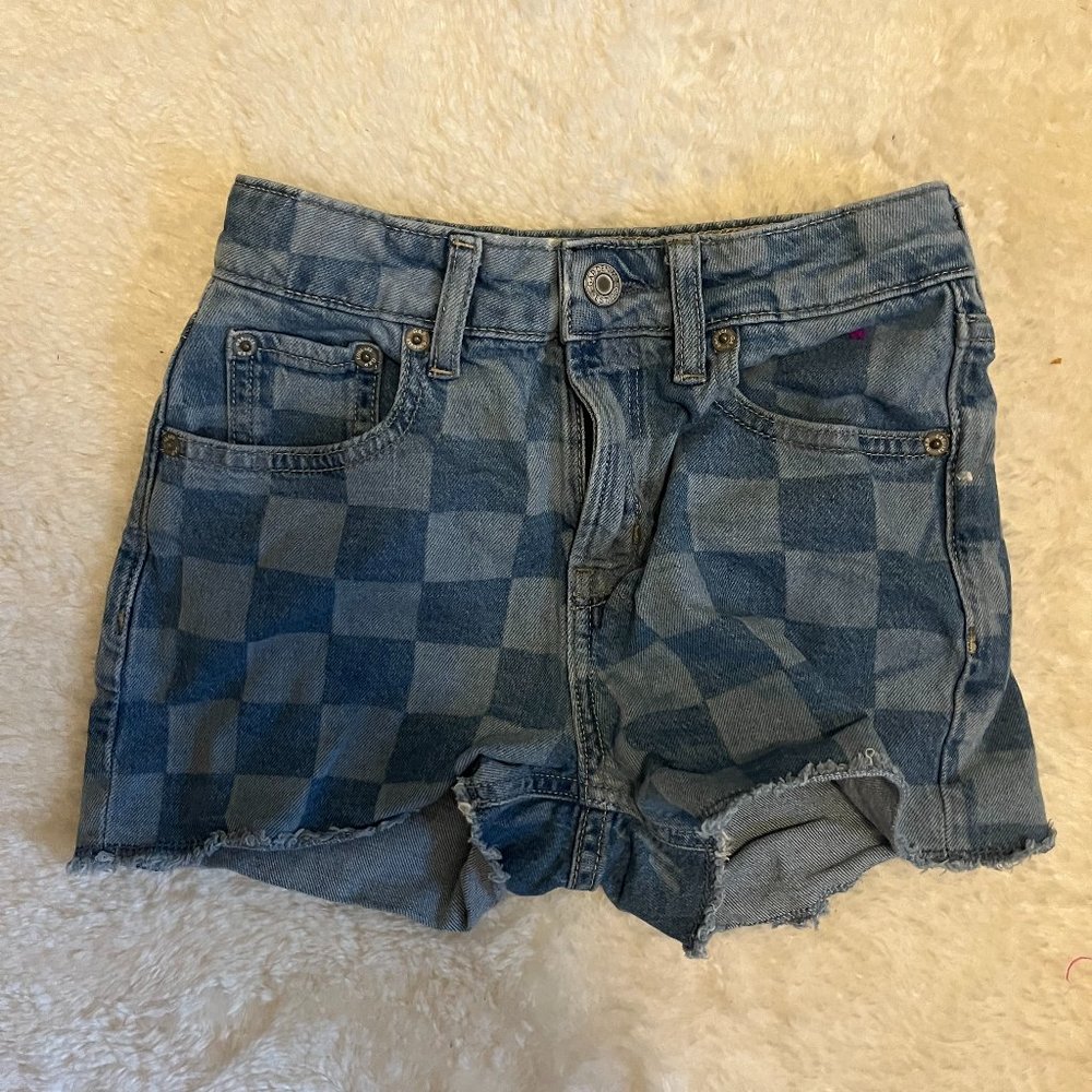 blue jean shorts